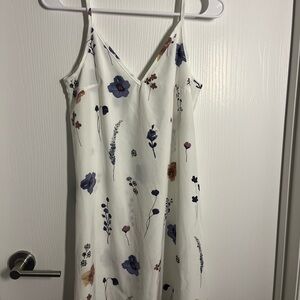Floral Print White Dress